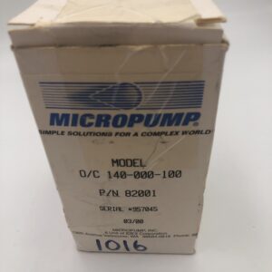 MICROPUMP Model: 140-000-100